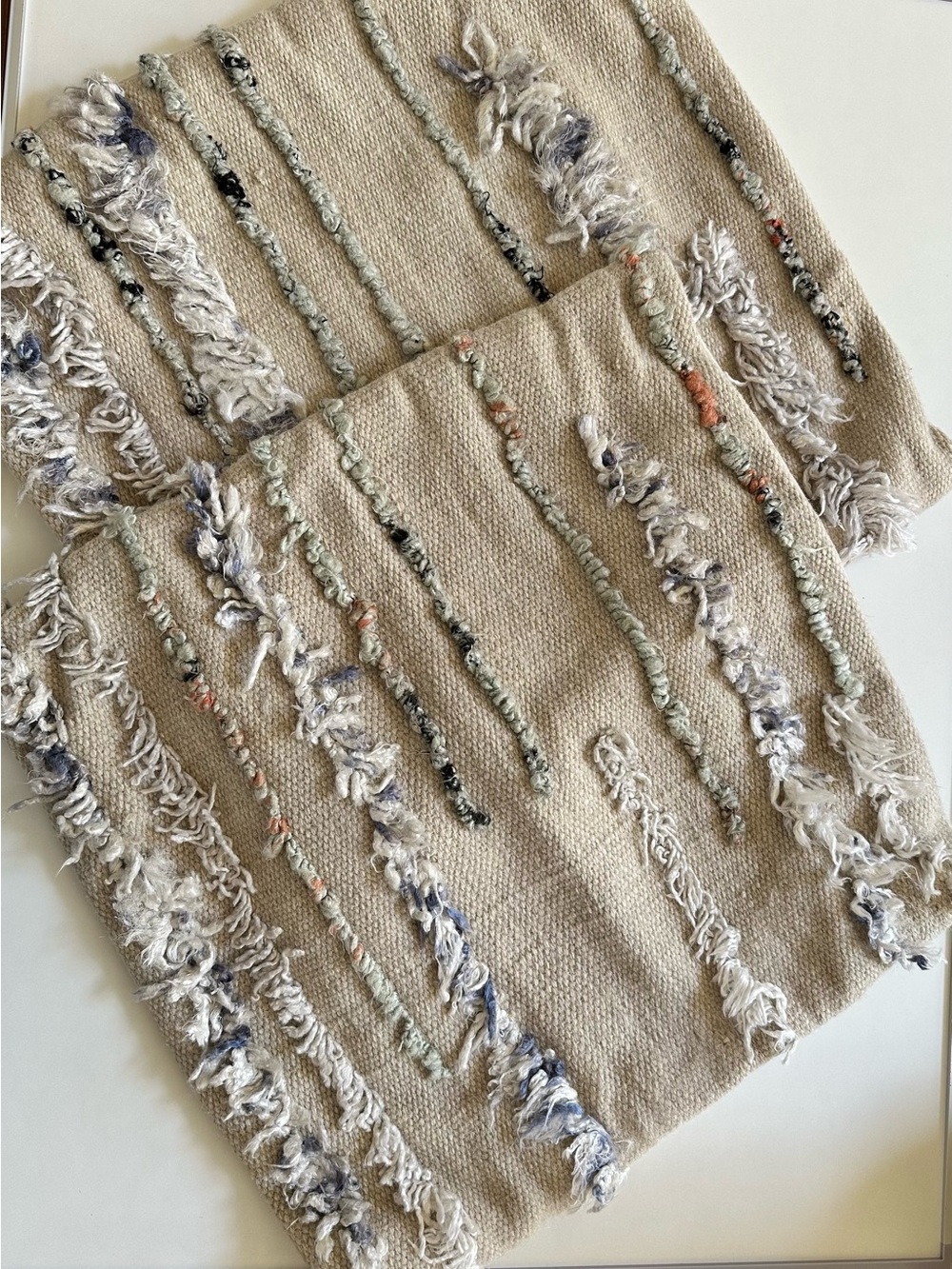 Magnolia Home by Joanna Gaines Textured Wool Pillow Covers Boho Farmhouse 22x22